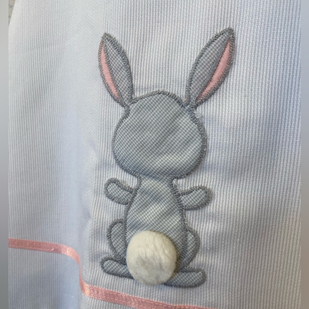 Vintage Nannette Easter Bunny Appliqué Dress Top size 12 months - Picture 6 of 8